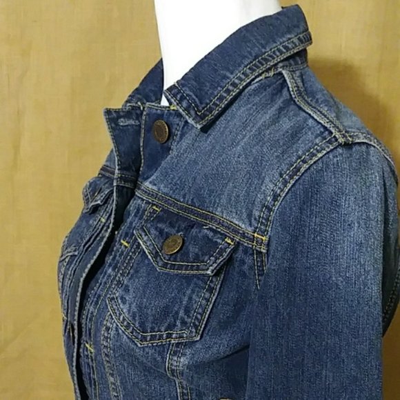 Aeropostale Brand Classic Women's Denim Jean Jacket Coat EUC Size Medium - Picture 5 of 16